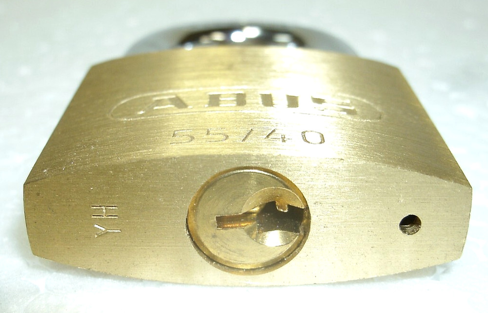 ABUS 55/40 Padlock w/ 2 Keys, New In Box!