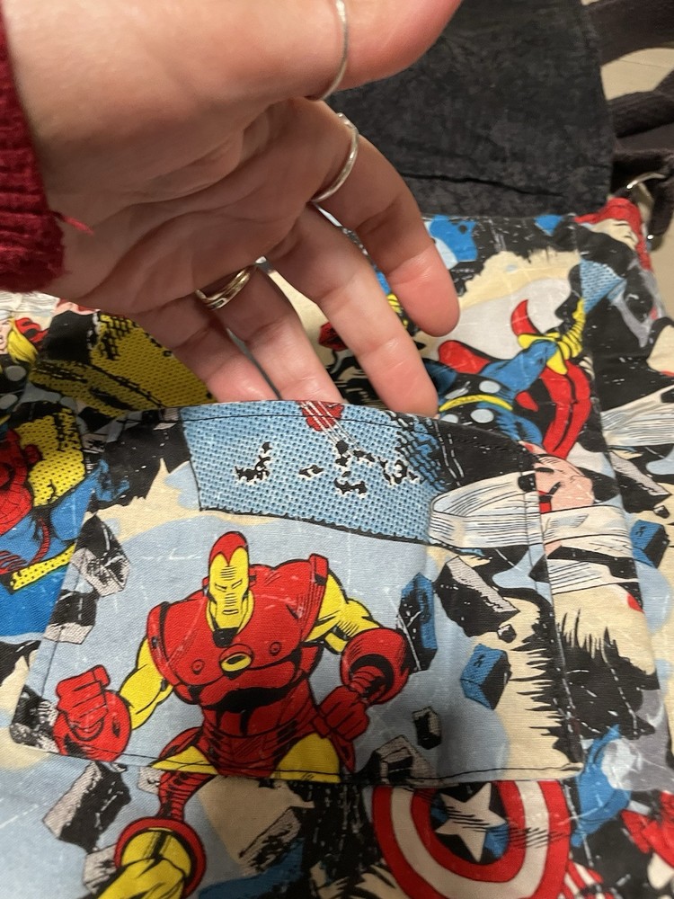 Marvel Heroes Bag With Front Pocket And Adjustable Strap ! Cute for Marvel Fan!