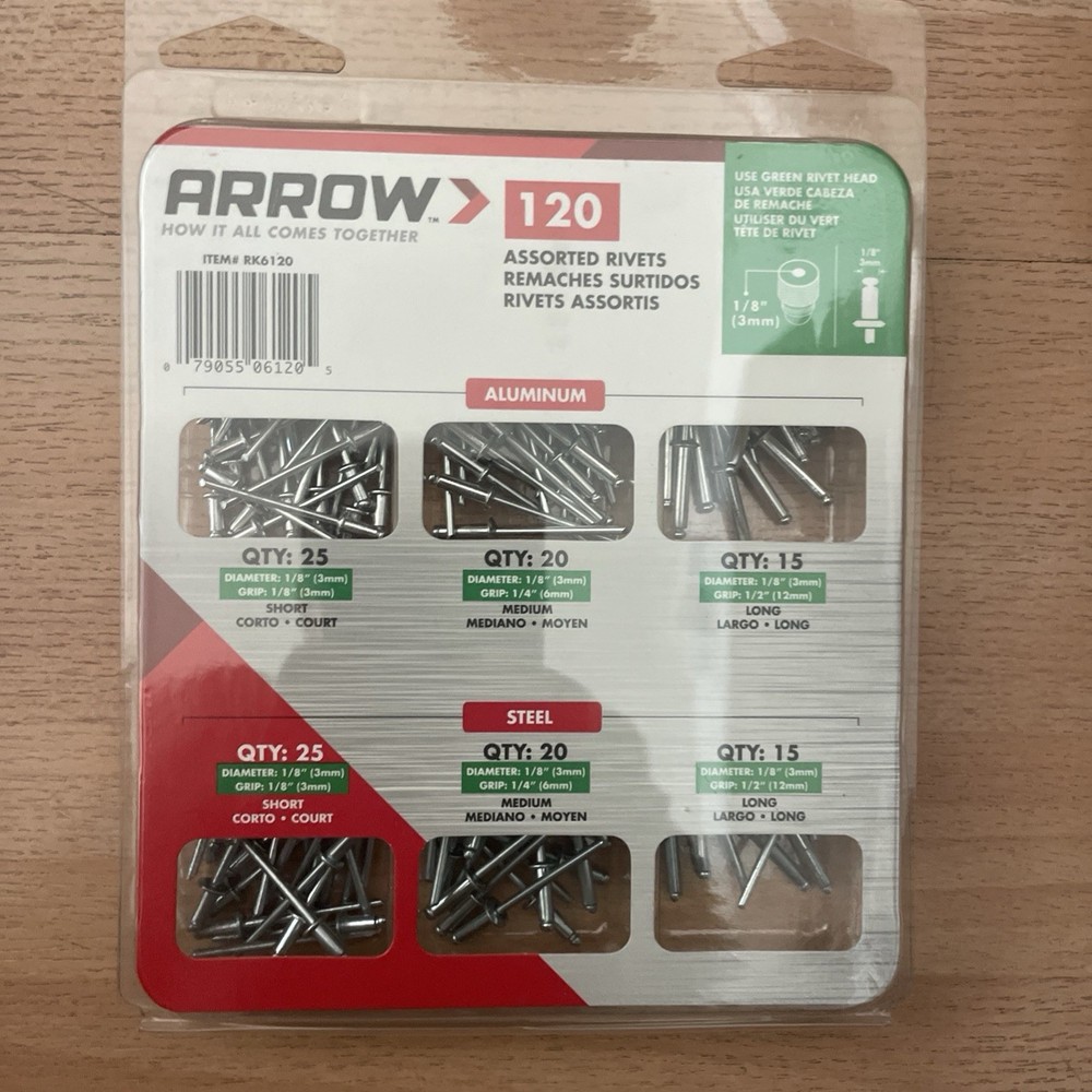 Arrow Heavy Duty Pop Rivet Gun RH200 & Assorted Rivets