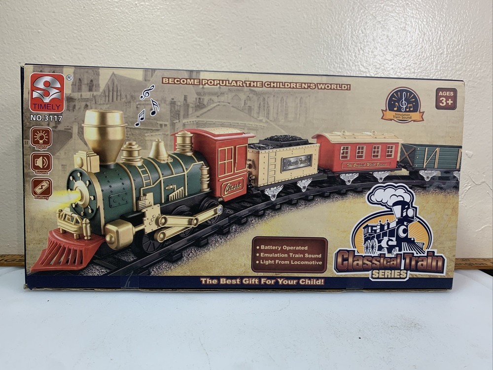Timely Classic Train Series  Battery Operated  Missing 1 Straight
