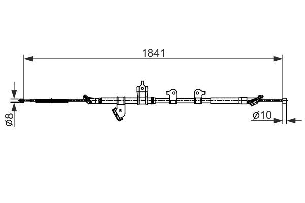 Cable Pull, parking brake BOSCH 1 987 482 568