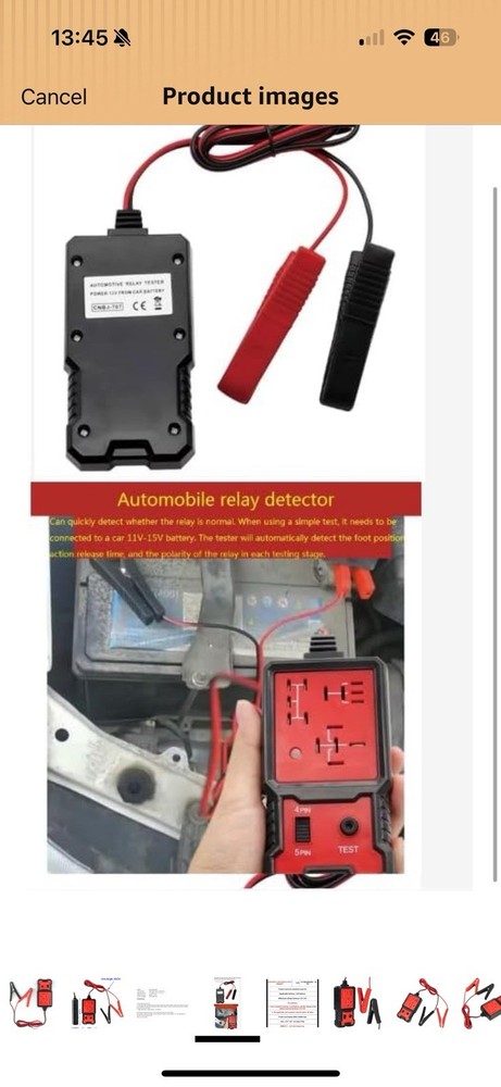 12V-RelayTester LEDIndicator Light BatteryChecker Electronic RelayTester