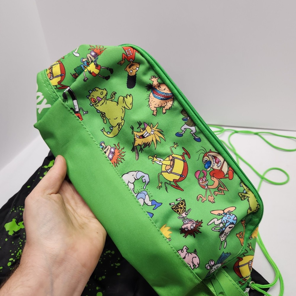 Nicktoons Toiletry Bag- Nick Box Exclusive Green Plus GUTS Drawstring Bag