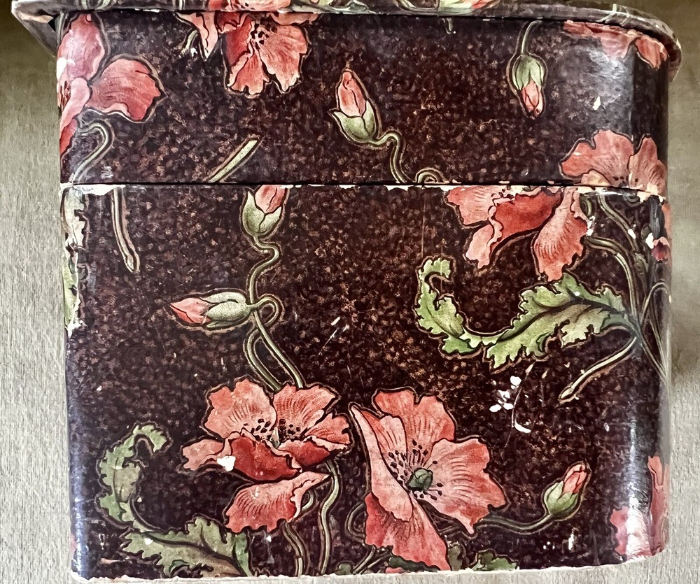 FABULOUS VICTORIAN CELLULOID COLLARS & CUFFS BOX W/ NATIVE AMERICAN IMAGE