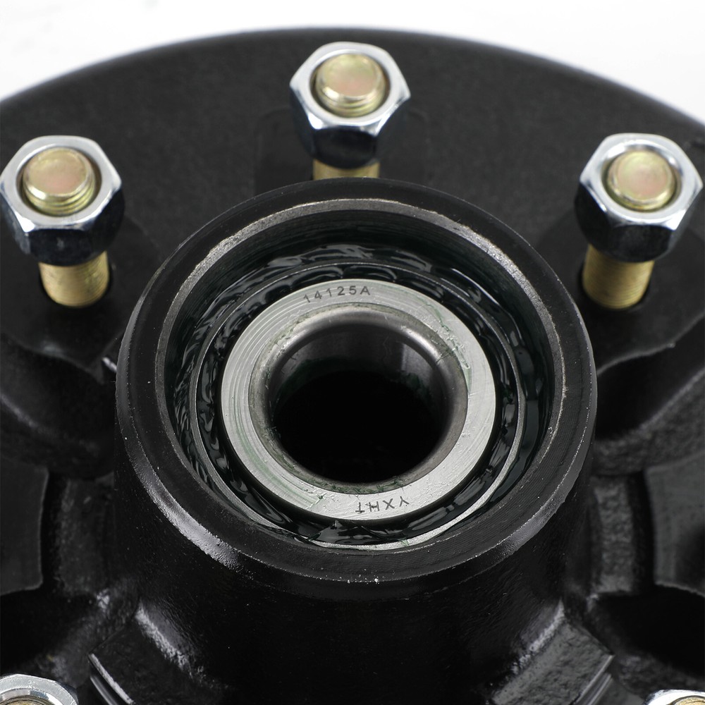 Trailer Hub and Drum Assembly for 7000 Lbs Axles - 12"-8 on 6-1/2" Pre-Greased