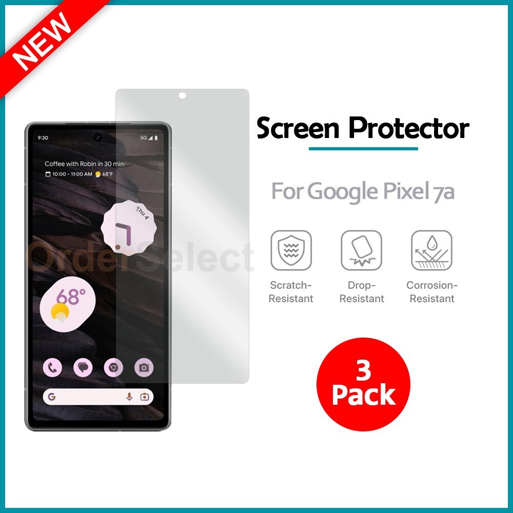 3-Pack LCD Ultra Clear HD Screen Protector for Android Phone Google Pixel 7a