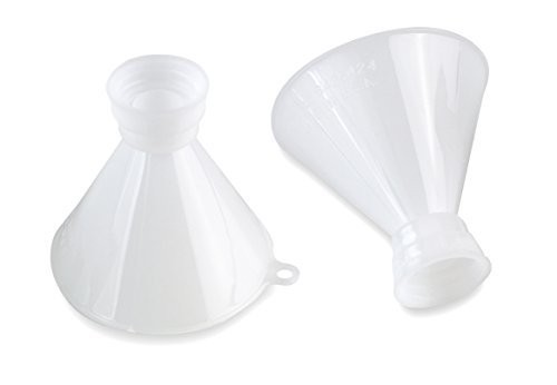 2 PCS Threaded Plastic Funnels for 24mm and 28mm Bottles Liquid Transfer