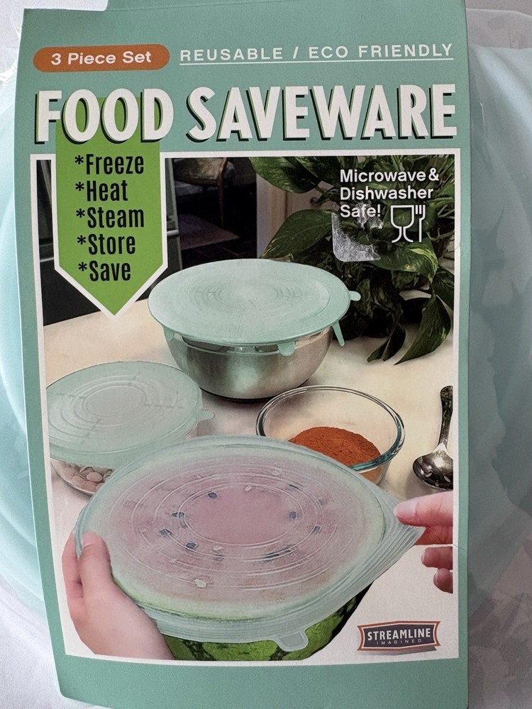 Food Saveware Stretch Silicon Lids Three Pack New
