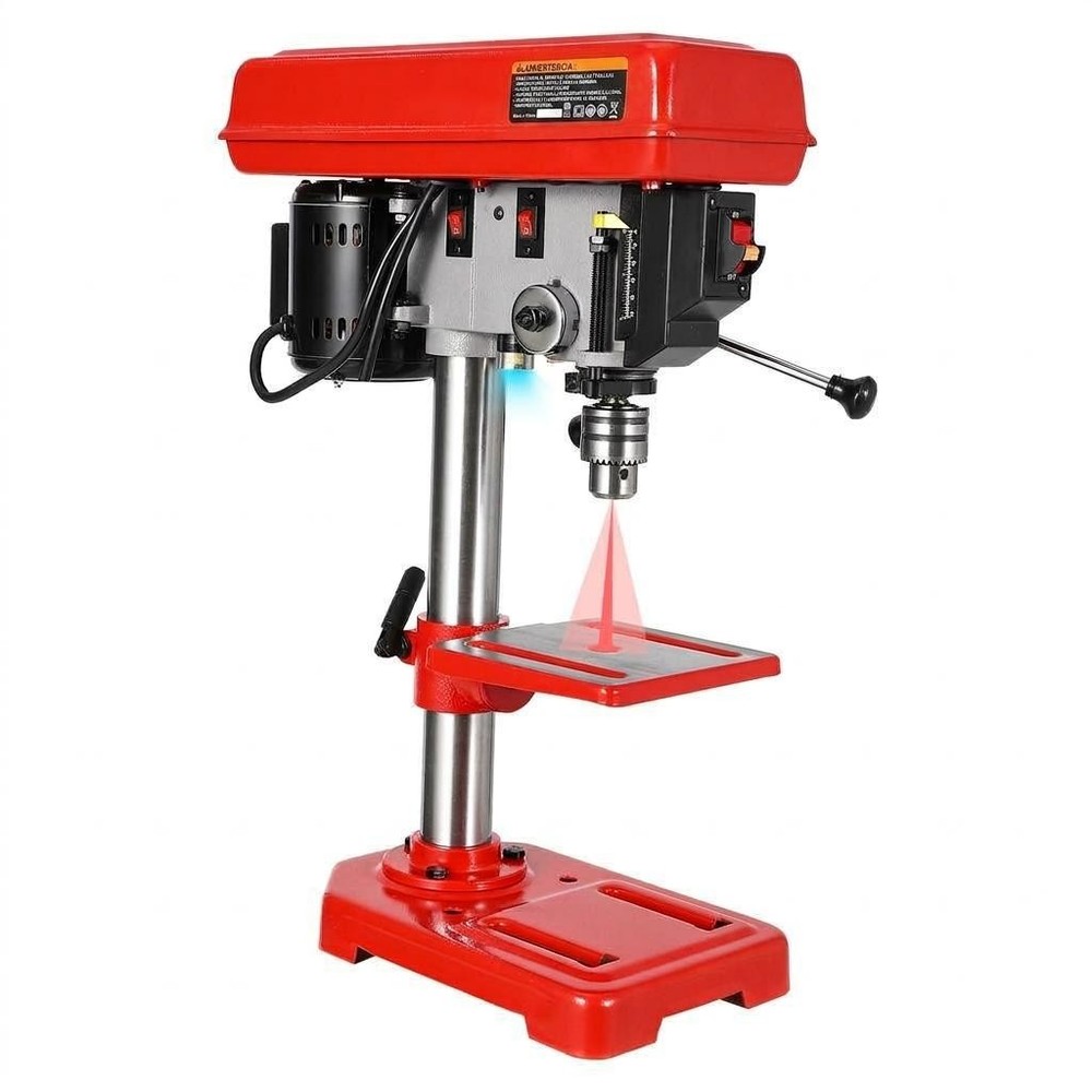 8" Benchtop Drill Press Tabletop Drilling Machine 5 Adjustable Speed w/LED Light
