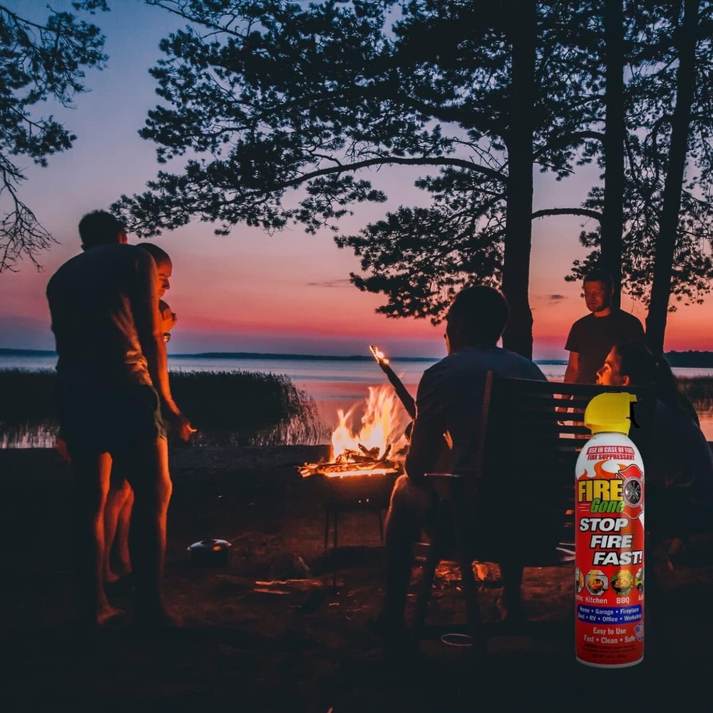 Fire Gone 5-in-1 Compact Fire Extinguisher for Car Grease and Electrical -2 PACK