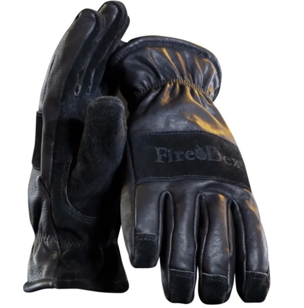 Fire-Dex Pro Full Finger Perfect Fit Premium Quality Soft Leather Glove Medium