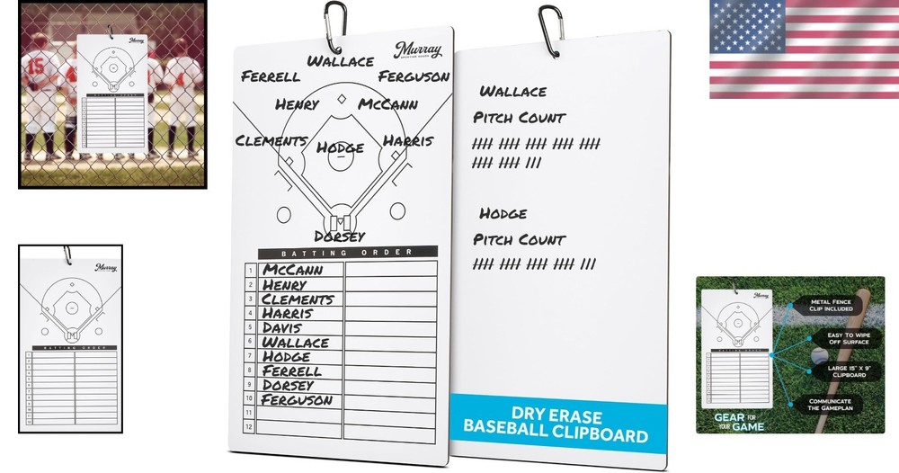 Clear Communication Double-Sided Whiteboard Clipboard for Coaches and Trainers