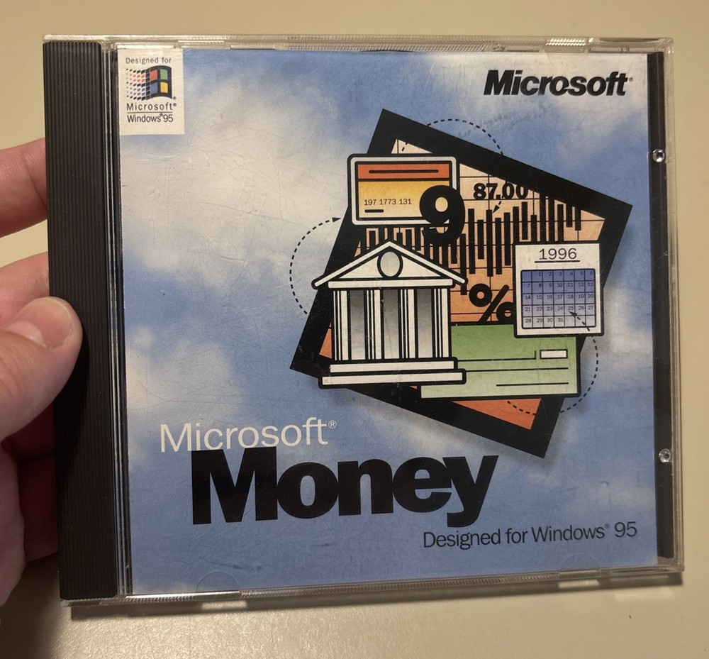 Vintage Microsoft WINDOWS 95 MONEY CD