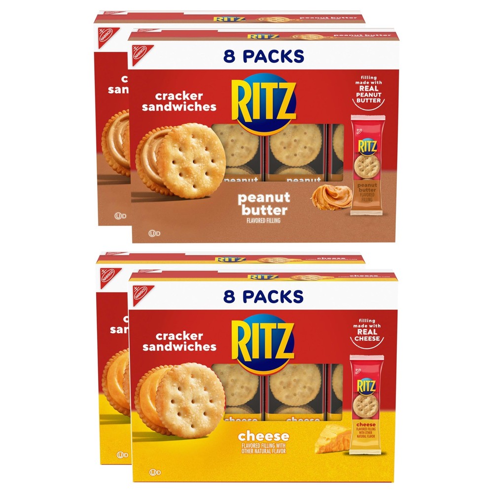 Peanut Butter Cheese Sandwich Crackers 32 Snack Packs 6 Per Pack
