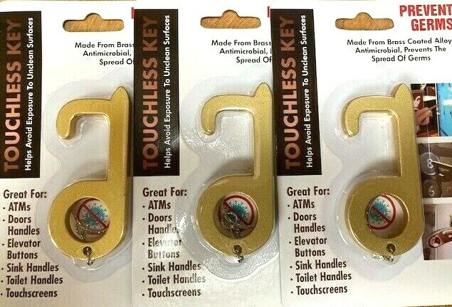Set of 3 Touchless Key, Touchless Tool Hygiene, Doors, Elevator, ATM's