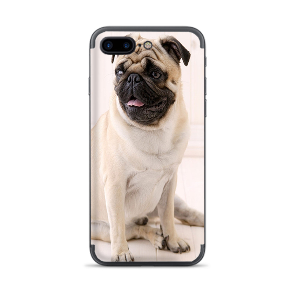 Apple iPhone 7 / 8 Plus Skins Decal Wrap Pug Mug, cute pug