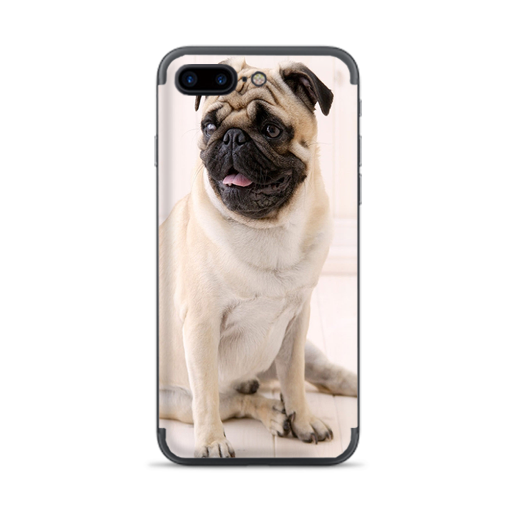 Apple iPhone 7 / 8 Plus Skins Decal Wrap Pug Mug, cute pug