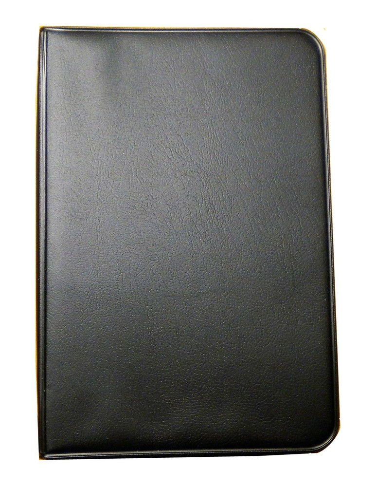 Little 6-Ring Vinyl Binder for 3-1/2 x 6 Sheets, Black with Single Lock Release