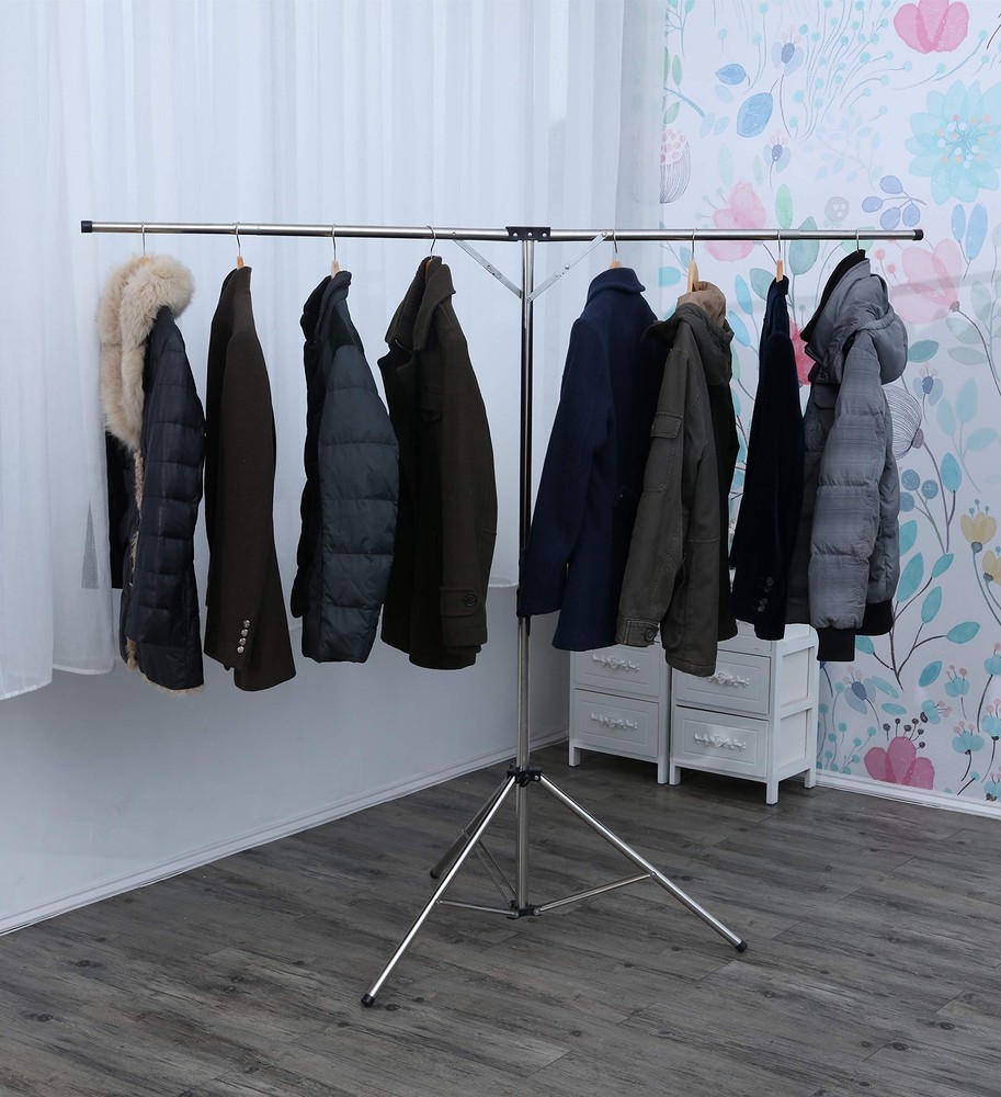 Foldable Portable Space Saving Clothes Drying Rack Heavy Duty Stainless Steel...