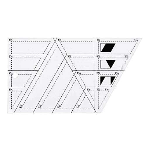 ERIOKK 5Pcs Creative Grids Quilting Templates Set,Drafting Triangles 45 60