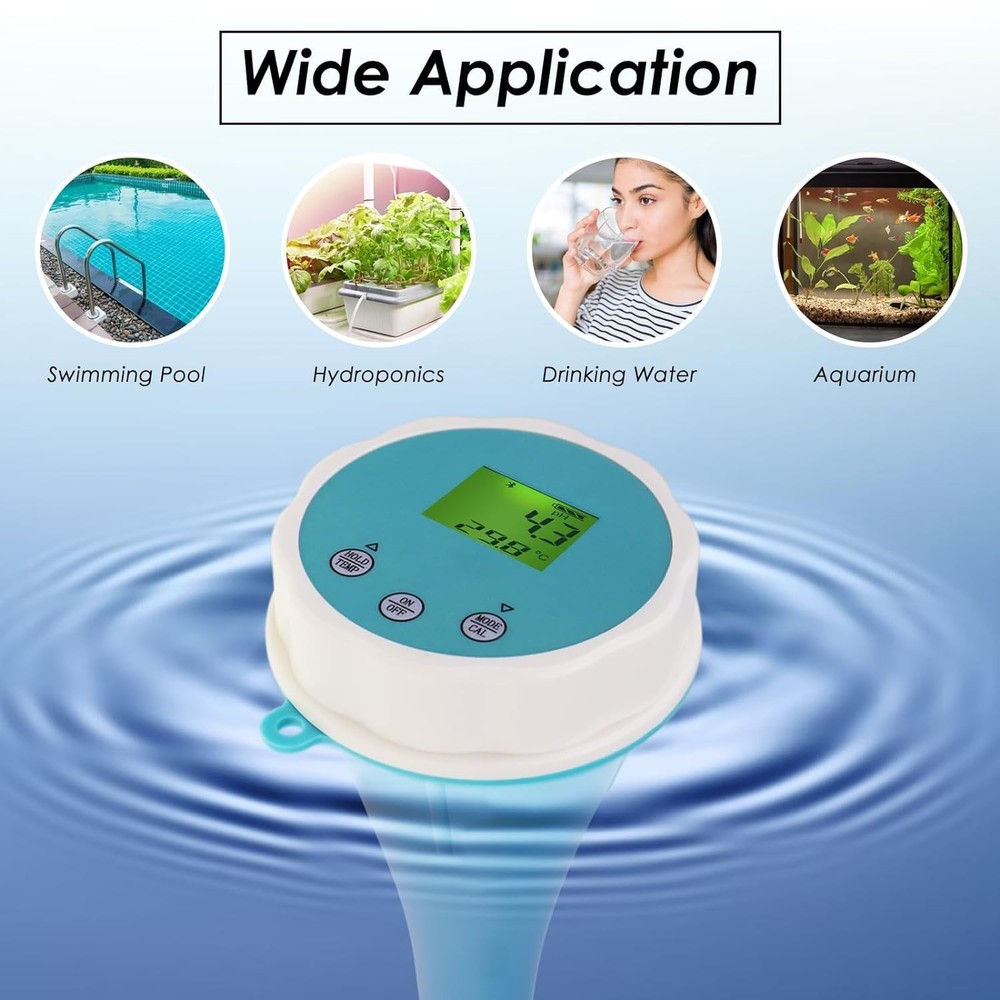 6-in-1 Wireless Water Quality Tester Bluetooth Floating Quality...