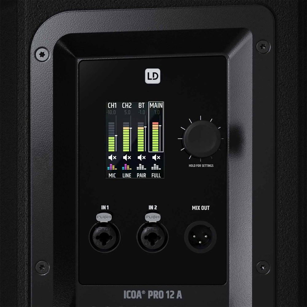LD Systems ICOA PRO 12 A 12" Powered Loudspeaker with Bluetooth & App