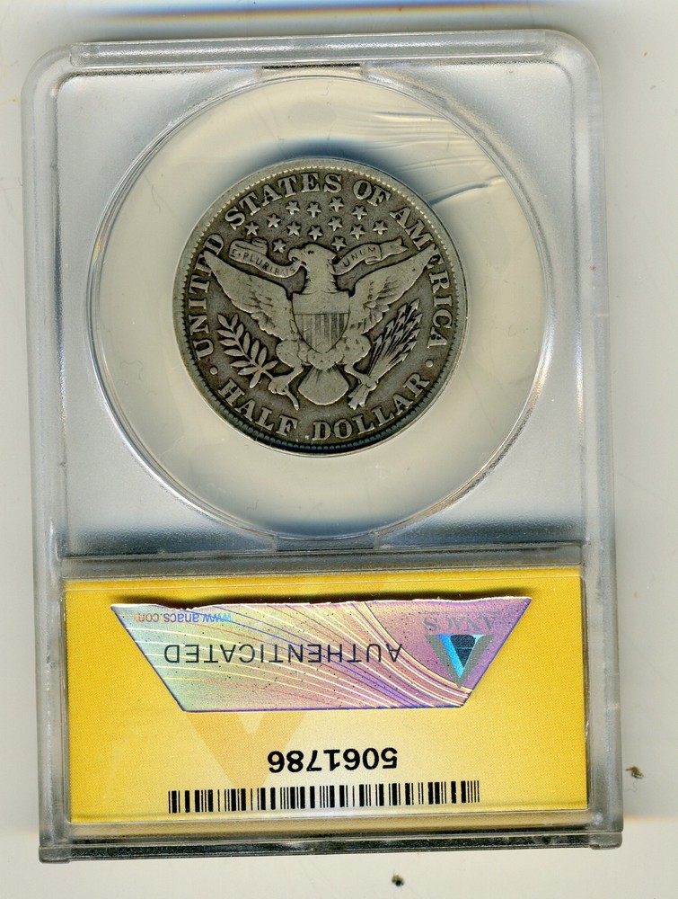 1902 BARBER HALF DOLLAR ANACS F12