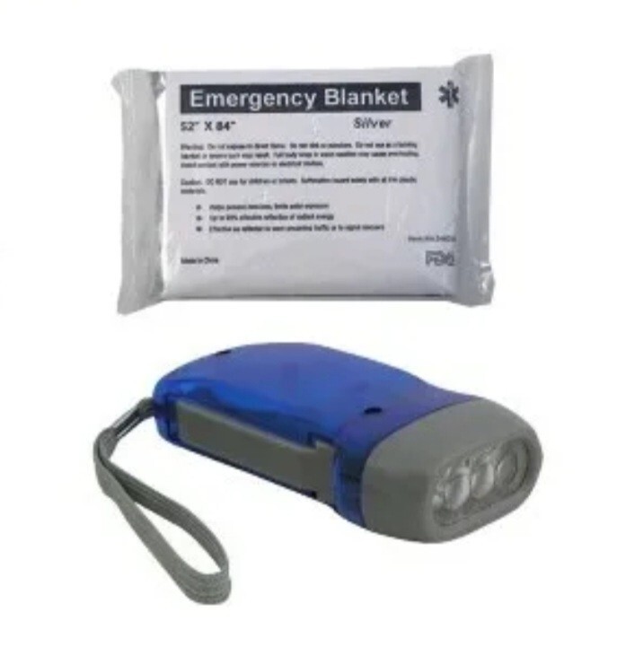 Emergency Roadside Assistance / Cables / Led Flashlight / First Aid Kit / Gloves
