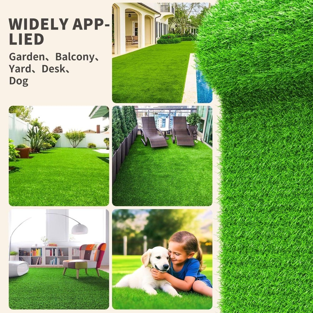Multi-Purpose Realistic Artificial Grass for Gardens and Dog Training - 3' x 5'