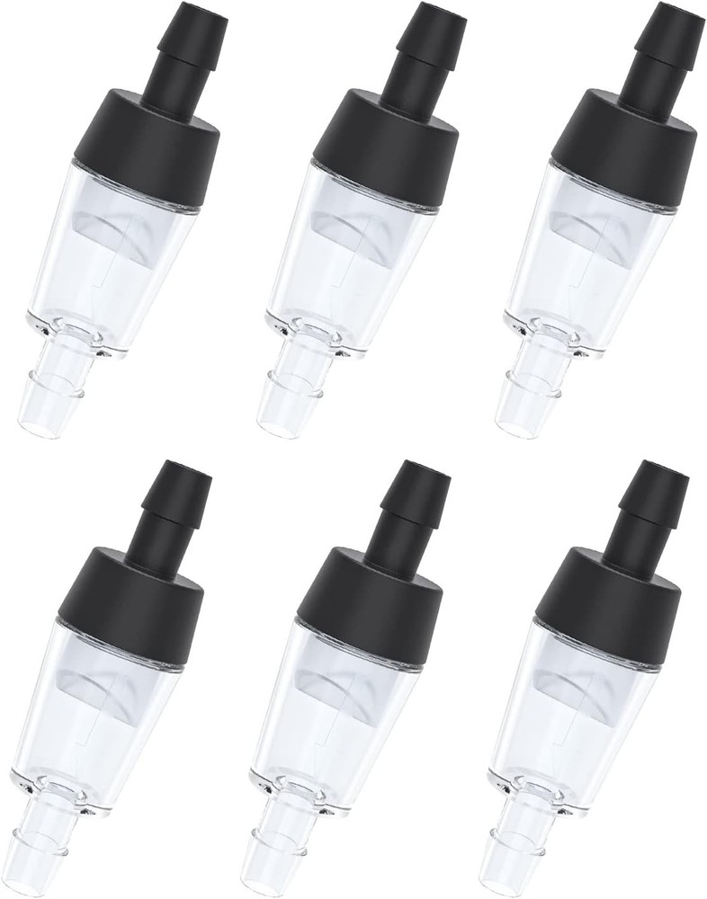 Durable 6 Pack Aquarium Check Valves - Lightweight One Way Non-Return Design