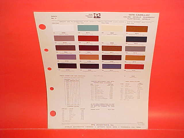 1976 CADILLAC ELDORADO CONVERTIBLE DEVILLE FLEETWOOD BROUGHAM PAINT CHIPS DITZ