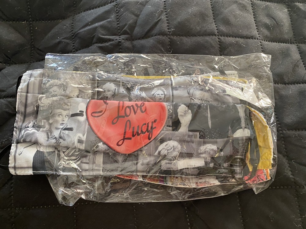 I Love Lucy face masks with Filter Compartment 3 Reusable And Adjustable
