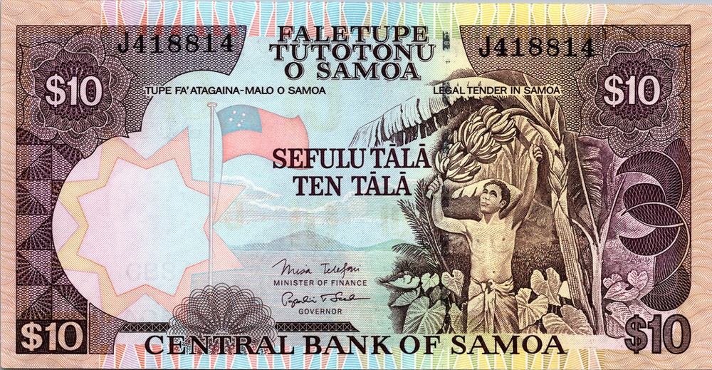 Samoa 10 Tala 2002, RADAR 418814, UNC- P-34b