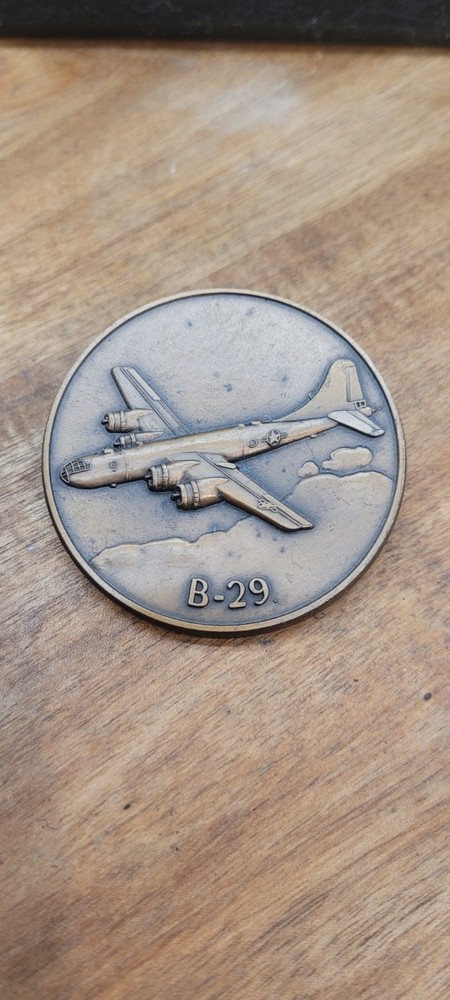 BOEING B29- SuperFortress Medallion WWII Legend (with Screw Posts on Reverse)