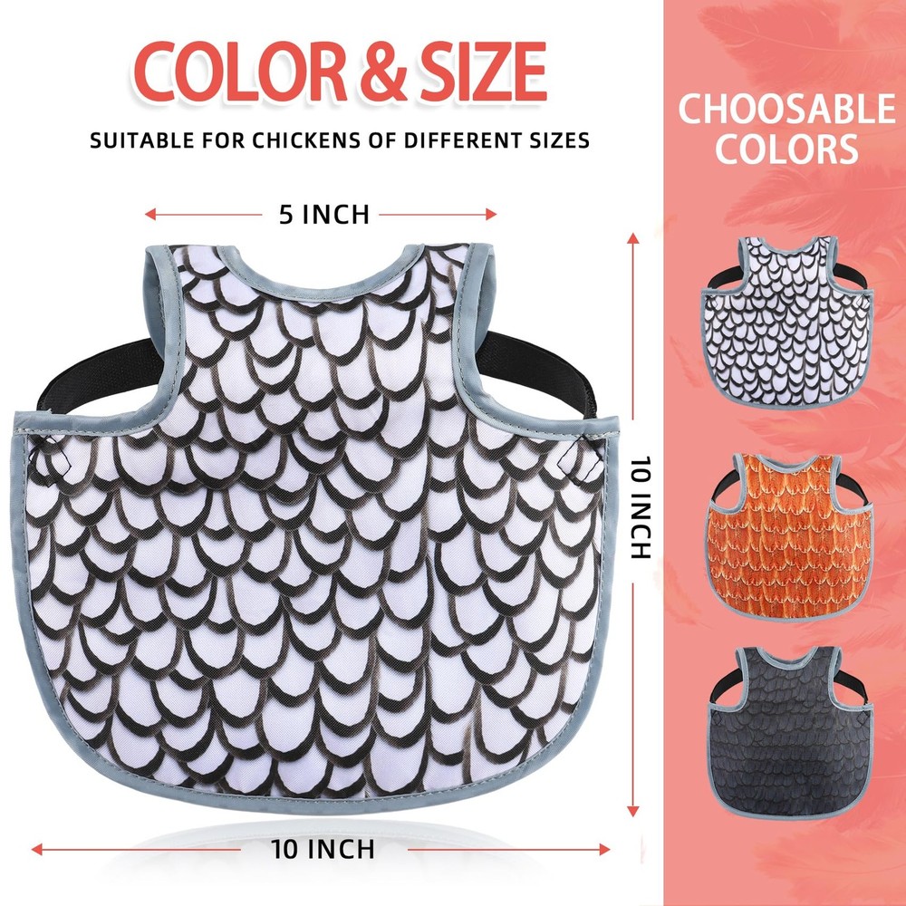 Chicken Saddles for hens, Apron Back Protector Hens With White