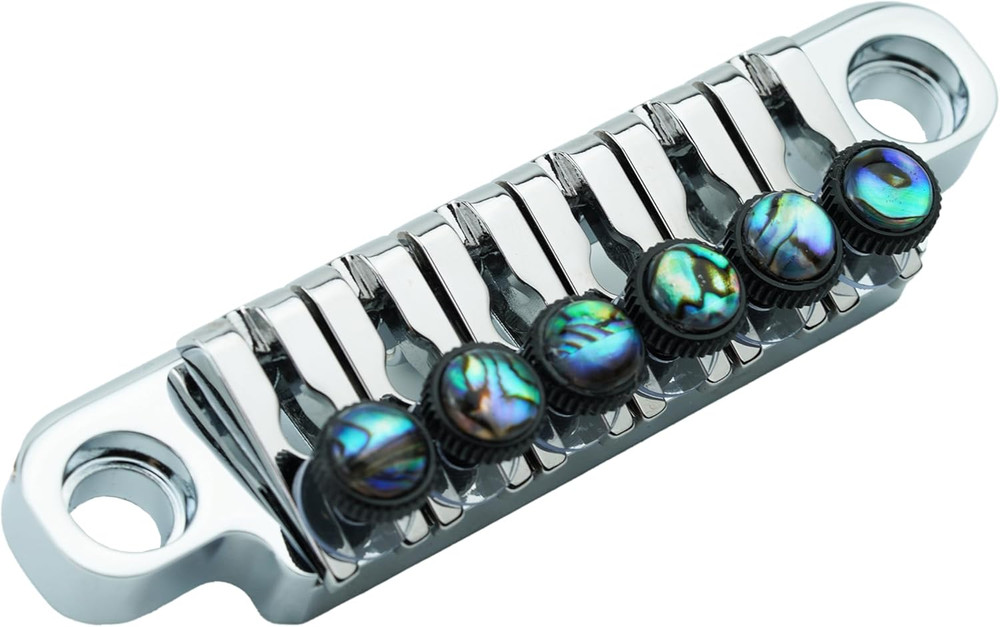 Adjustable Fine-Tuning Zinc Alloy Guitar Bridge Tailpiece with Studs Replacement