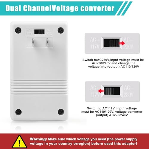 Voltage Converter 110V to 220V Step-Up & Step-Down Power Two-Way white
