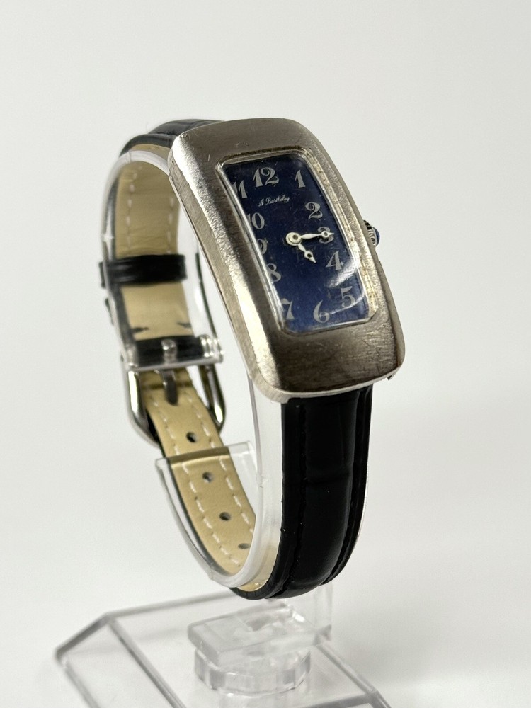 Barthelay Vintage Solid Sterling Silver 925 Tank Unisex Watch Runs