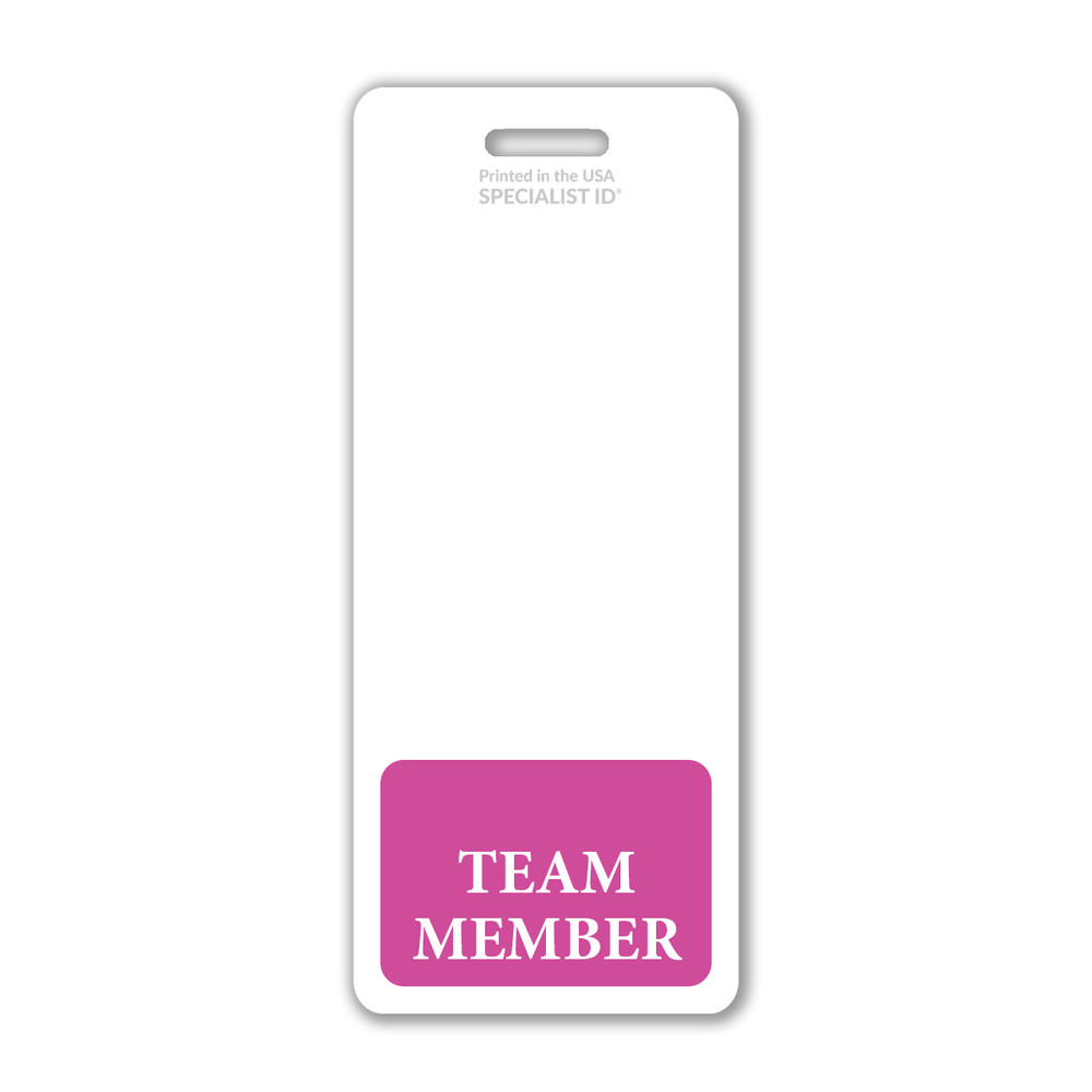 5 Pack - Team Member Badge Buddy Oversized Vertical XL ID Badge Backer