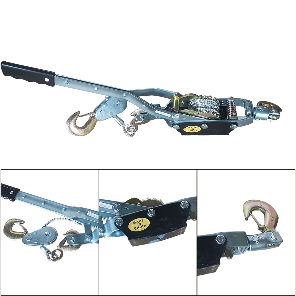 Heavy Duty Hand Power Cable Puller 4T Rachet Dual Gear Power Puller