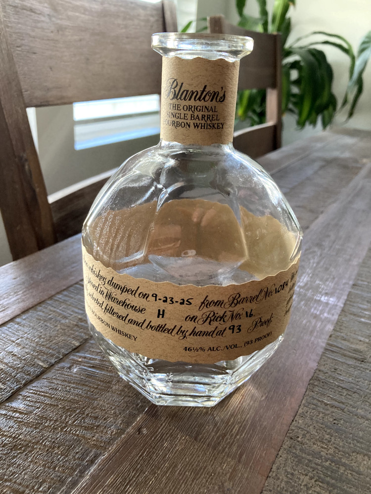 Empty collectible Blanton's & EH Taylor S Batch bottles w/box & Cylinder
