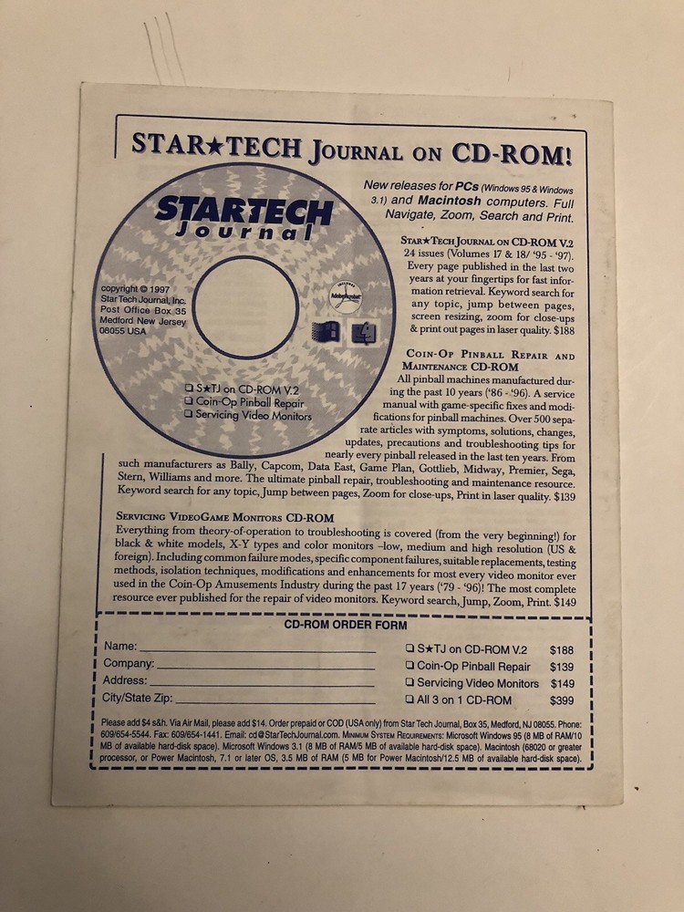 STARTECH JOURNAL ARCADE January 1998