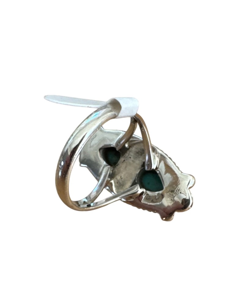 Kingman Turquoise Solid 925 Sterling Silver Ring 6