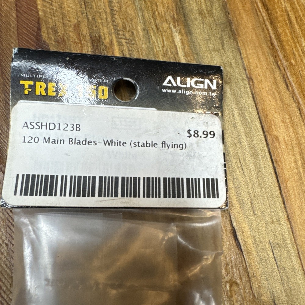 ALIGN TREX 150 ASSD123B 120 MAIN BLADES-WHITR STABLE FLYING