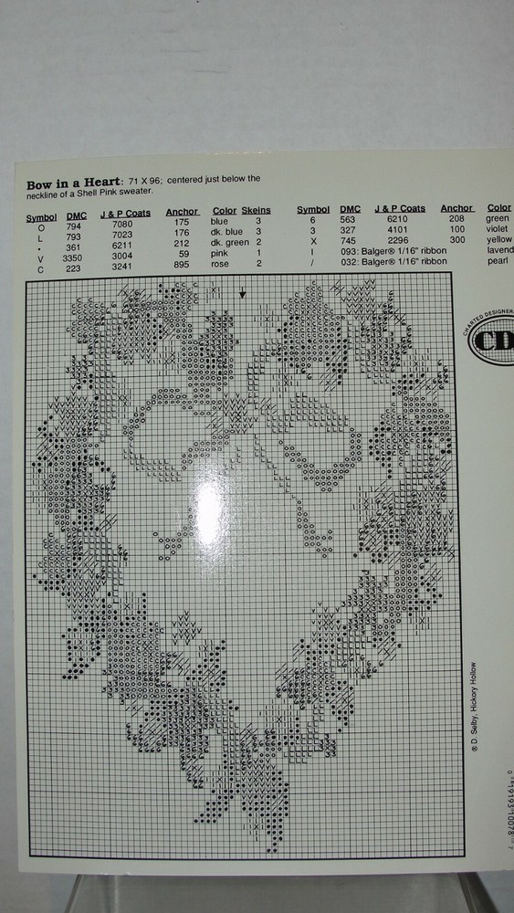 HICKORY HOLLOW BUTTONZ & BOWS DUPLICATE STITCH PATTERN FLYER / BOOK