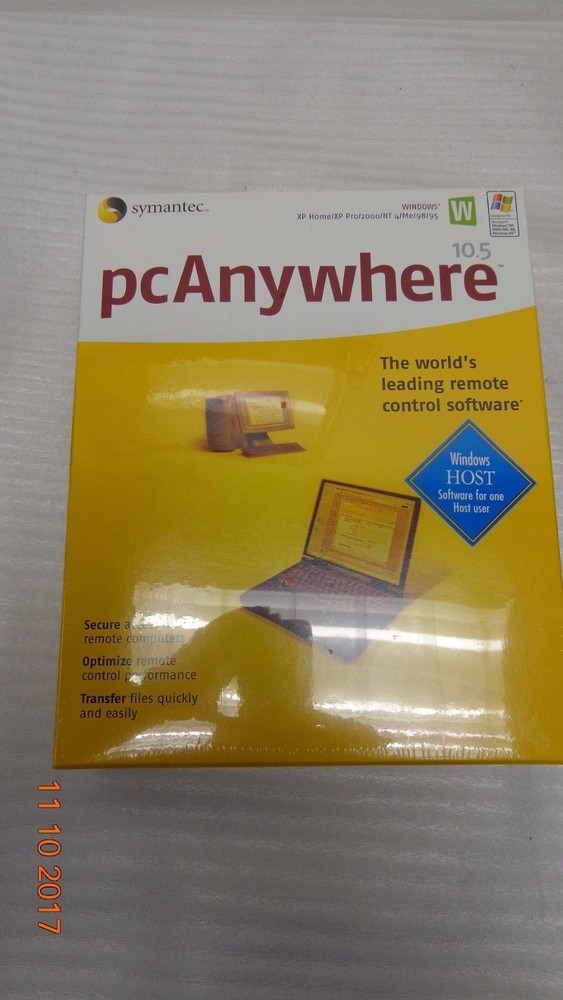 Symantec PcAnywhere 10.5 Remote Control Software for One Windows HOST NIB