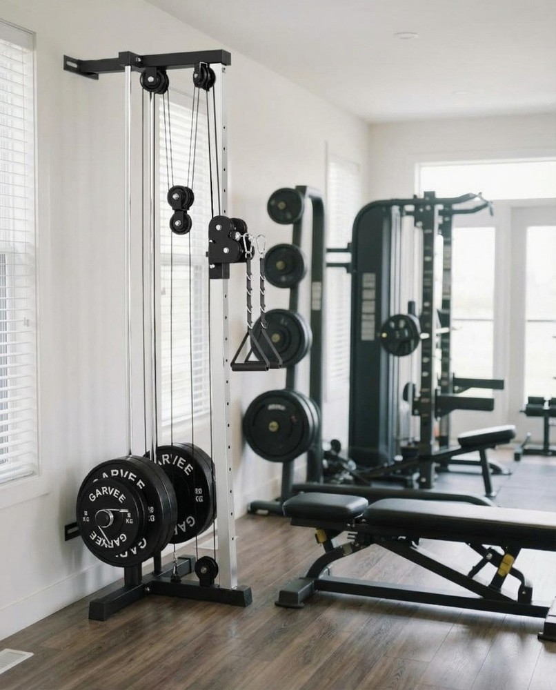 LAT Pulldown Machines Wall Mount Cable Machine Cable Crossover Machine Home Gym