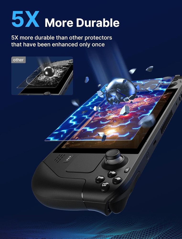 Steam Deck 2-Pack Screen Protector 9H Tempered Glass HD