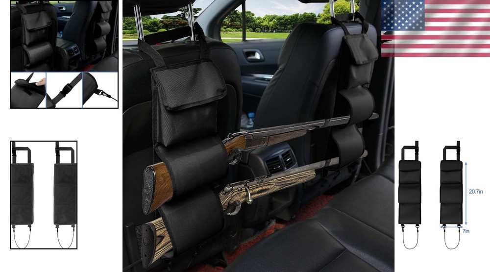 Universal Car Seat Back Gun Rack & Organizer