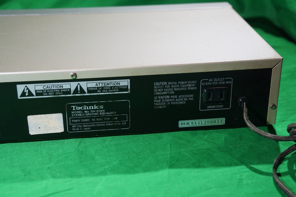 Technics Stereo Graphics Equalizer Sh-8044 Real Time Spectrum Analyzer